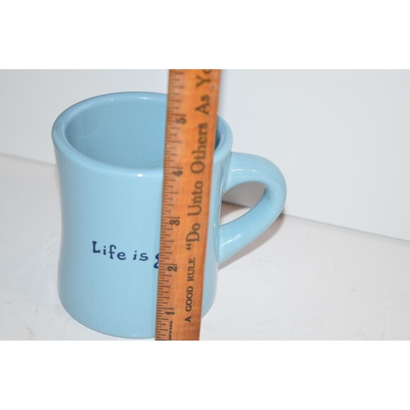 Life Is Good Do What You Like Heavy chunky Diner Coffee Cup Mug light blue - Picture 4 of 8